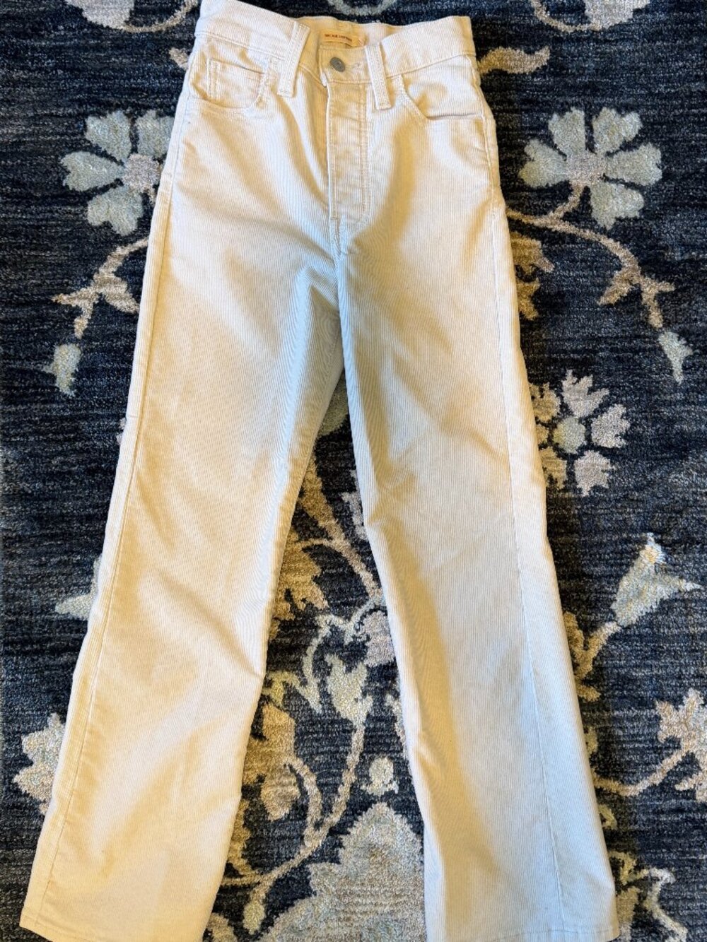 Ribcage Crop Boot Beige Corduroy Jeans from Levi's